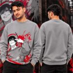 Hyder Gray Not Zenin Anime Printed Sweatshirt for Men – Premium DTF Graphic Crew Neck Winter Streetwear